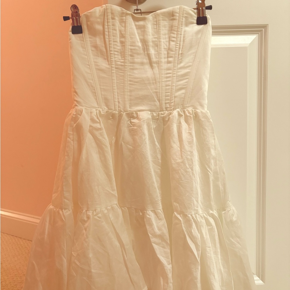 Showpo Strapless Mini Dress White